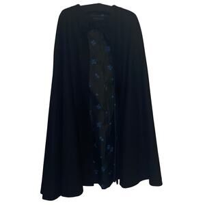 Vintage Black Wool Cloak Lord West Cape, Gothic Cloak, Opera‎ Cape
